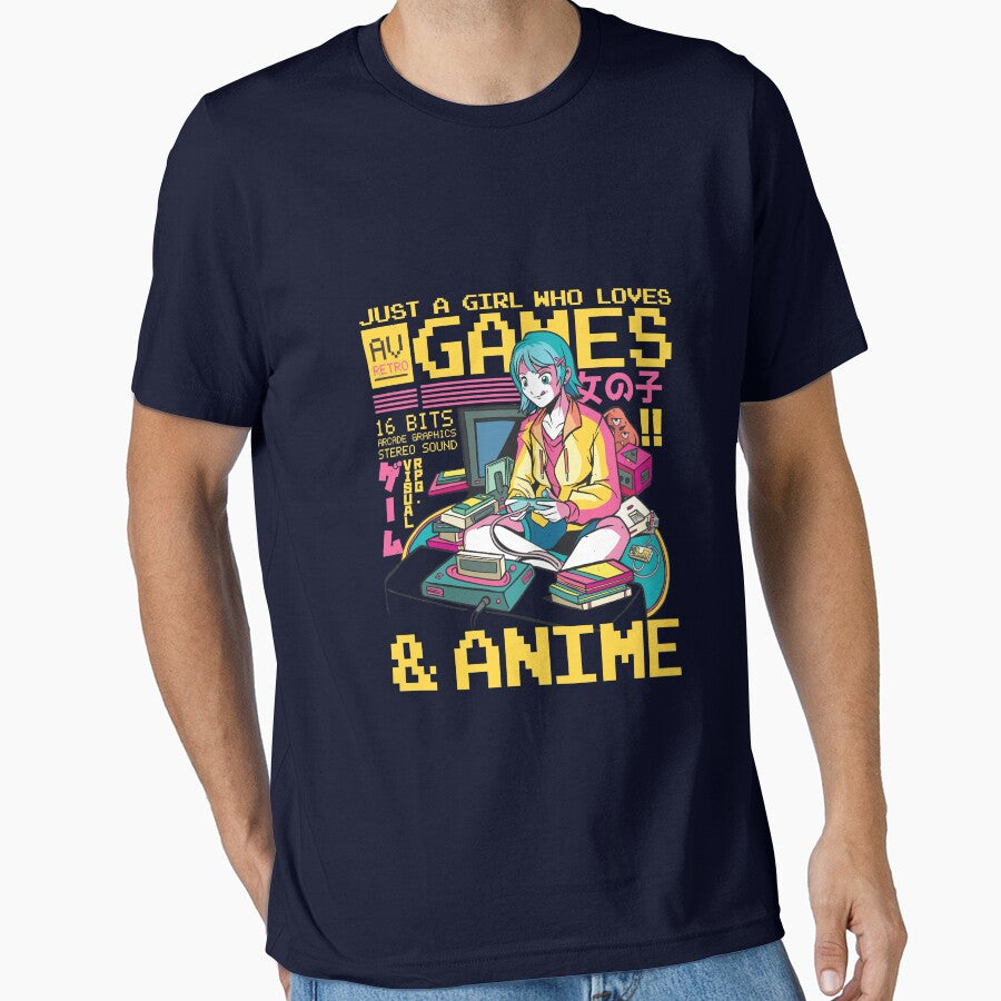 Just A Girl Who Loves Games And Anime Otaku Gamer Gear by DynamicDesign