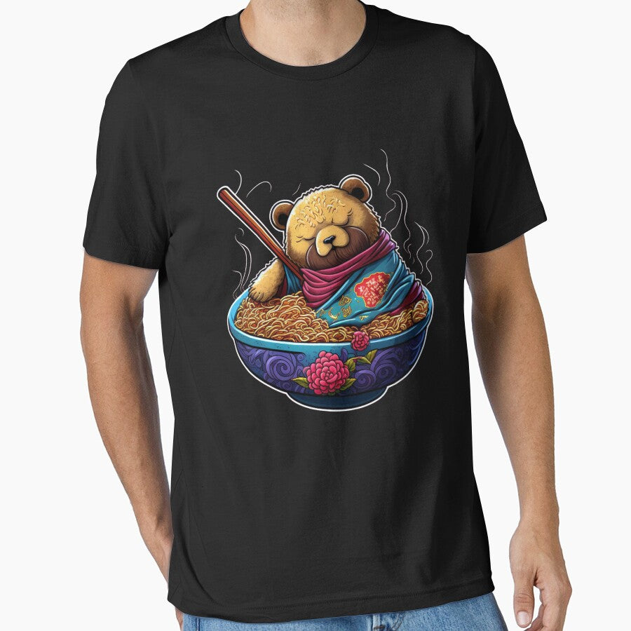 Sleepy Ramen Bear by Ajolan