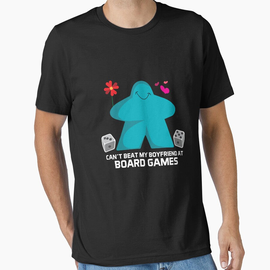 Can't Beat My Boyfriend At Board Games Gaming Graphic - Tabletop Gaming by MeepleDesign