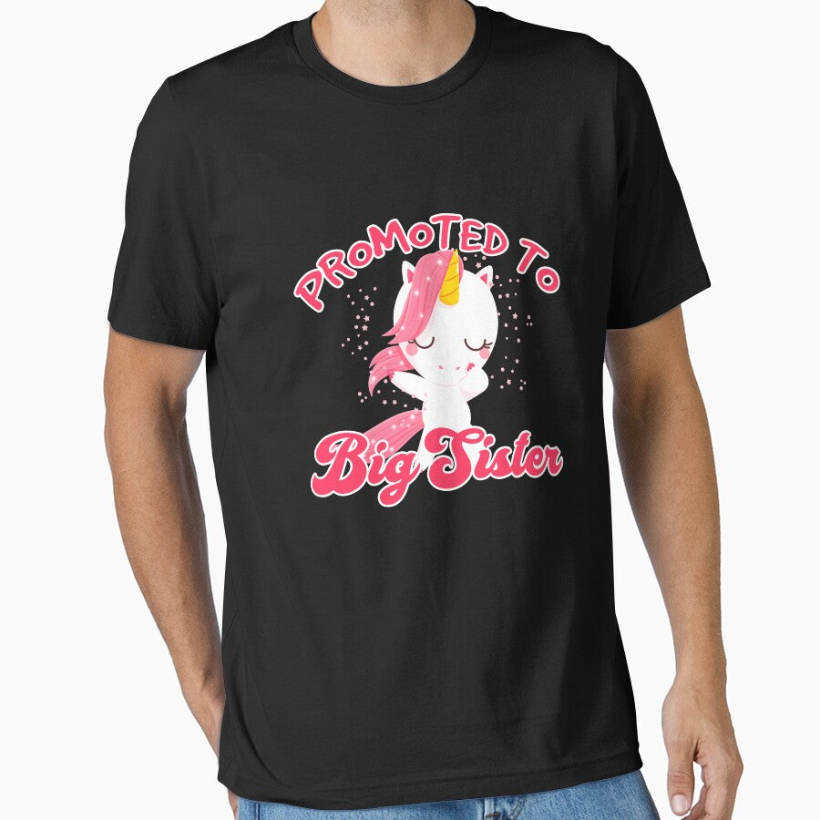 Promoted To Big Sister - Cute Unicorn Rainbow by PrintPress