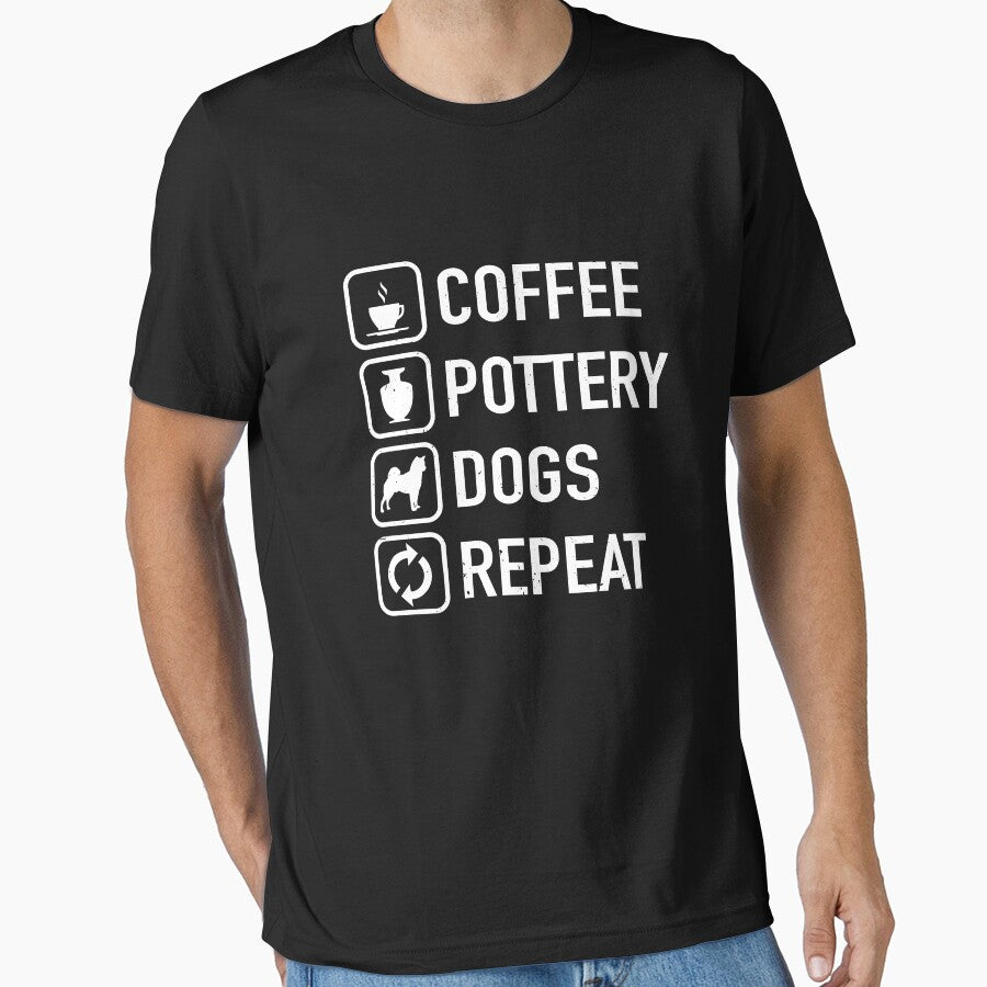 Coffee Pottery Dogs Repeat Pottery Clay Artist Pottery by GrahamEllis