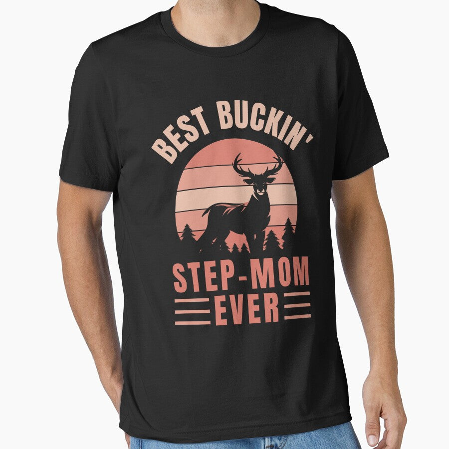 Hunting Step Mom Deer Camo Mother by DadJokeDescript
