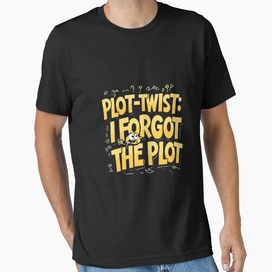 Plot Twist: I Forgot the Plot – Funny Writer Humor T-Shirt by Antik by Schulz