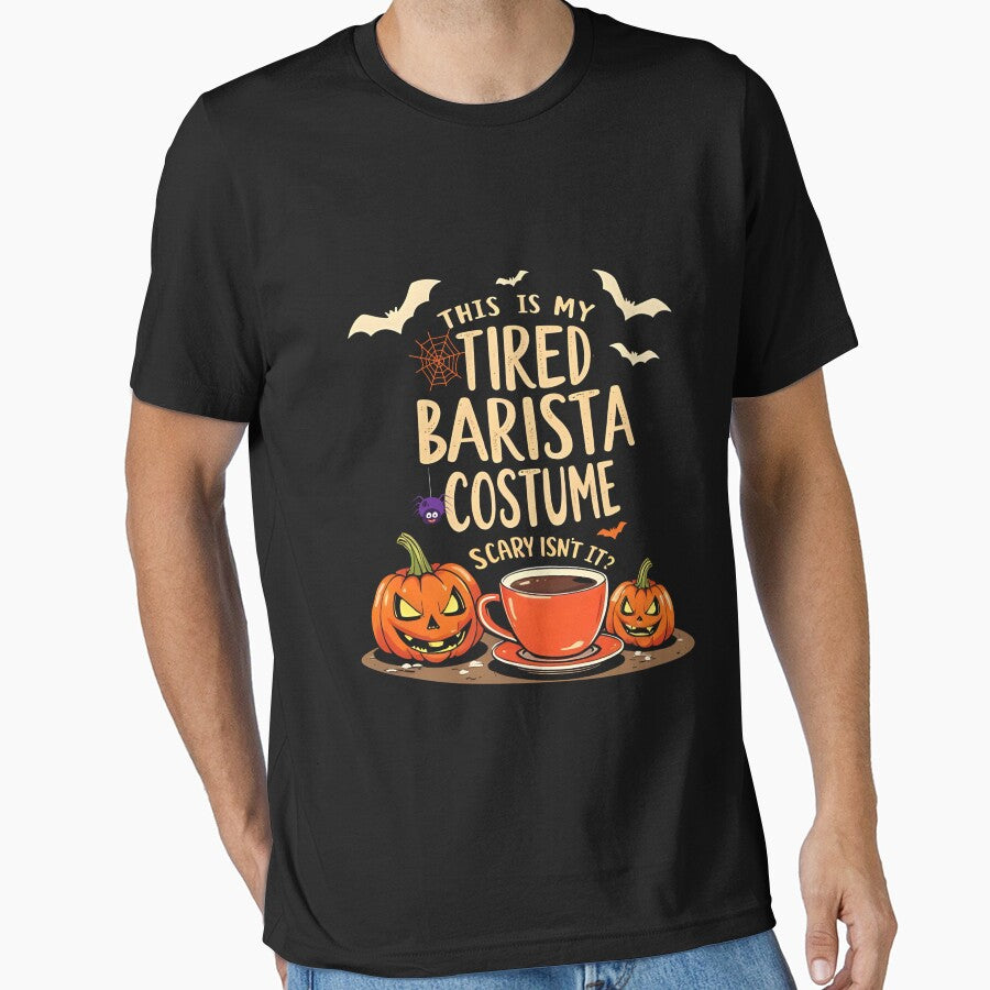 This Is My Tired Baristas Costume Scary Isn’t It Funny Matching Halloween Costume by WildAuraArt