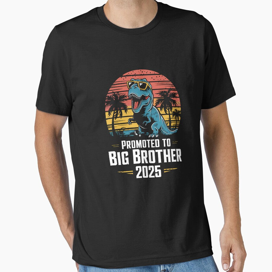 Kids Promoted To Big Brother 2025 Dinosaur T-Rex Boys by SlocifieShop