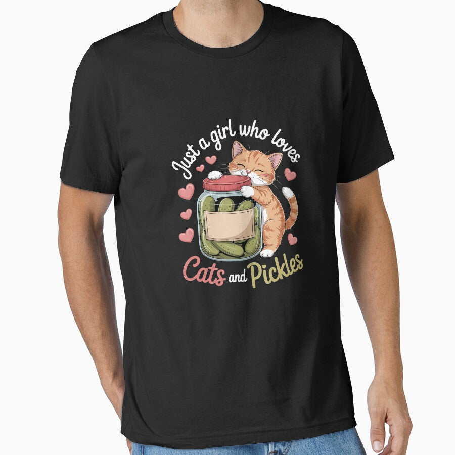 Just A Girl Who Loves Cats And Pickles. Funny Cats Pickles by ToggleBet