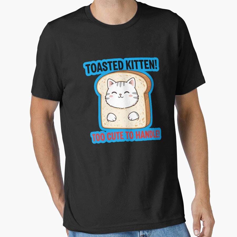 Toasted Kitten Adorable Kawaii Cat in Bread Slice by dmejpl
