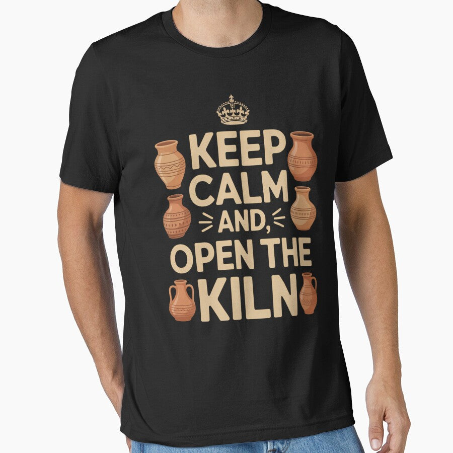 Clay Pottery and Ceramic Artist, Keep Calm and Open The Kiln by tiekanamac