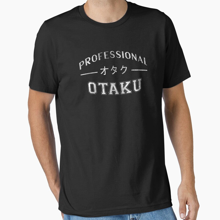 Funny Anime Manga Professional Otaku T-Shirt by Lukifo-Tender
