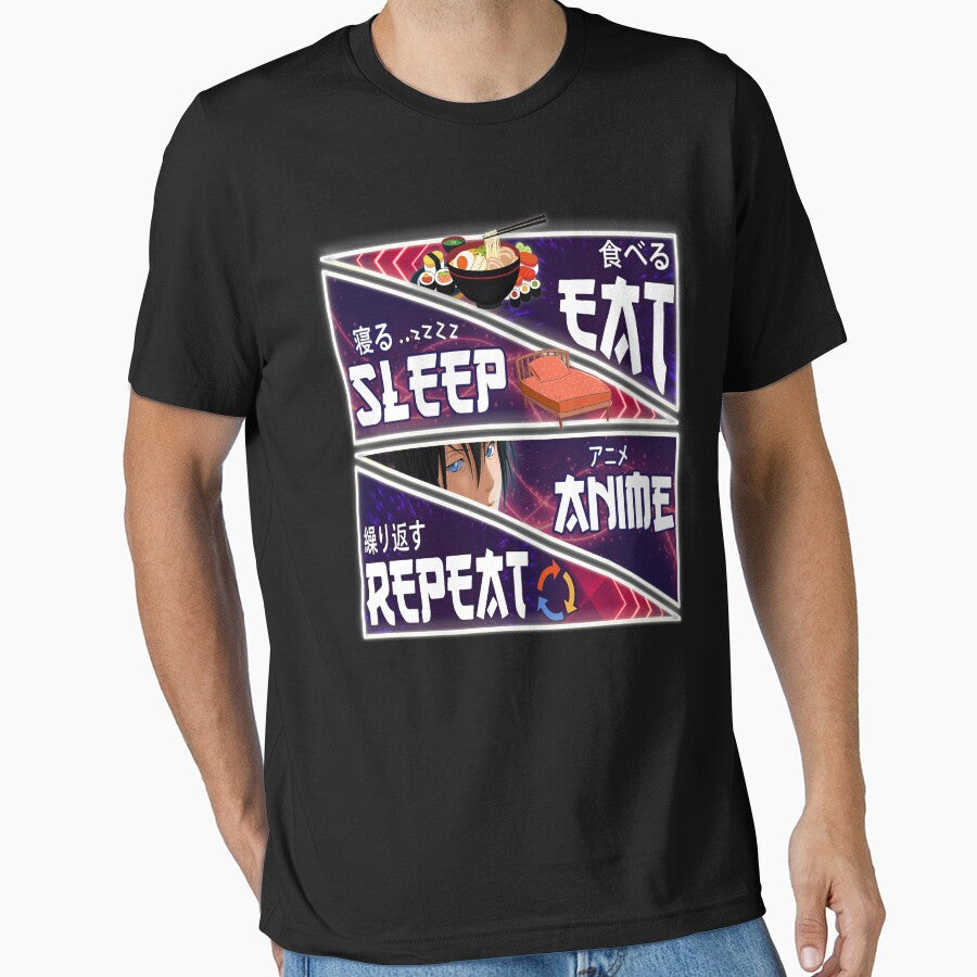 Funny Eat Sleep Anime Repeat Kawaii Ramen Japanese Manga by Best Designer