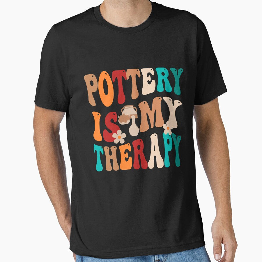 Pottery is my therapy Ceramics Artist Pottery Lover Ceramic Pots Clay by Micro-dose