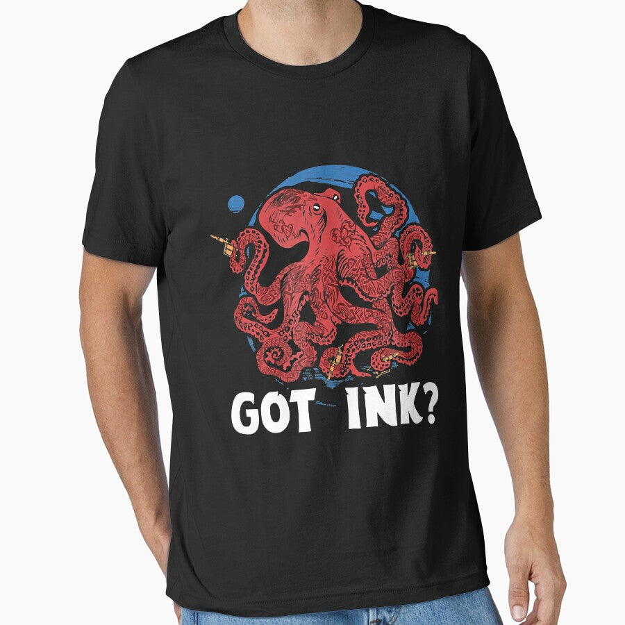 Got Ink Funny Body Art Octopus Tattoo Artist T Shirt by GrahamWalsh