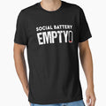 Social Battery Empty Funny Introvert Saying by MinimalChaosDE