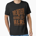 Brewtiful Mornings Start Here Funny Coffee Puns by DemureArtsy