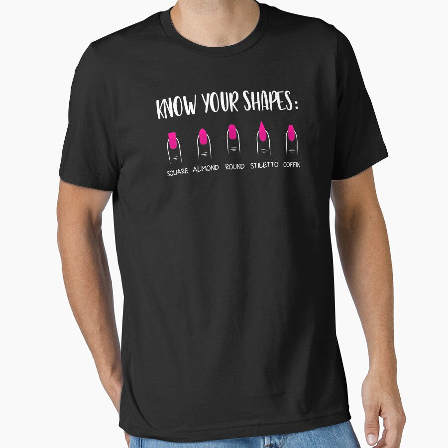 Know Your Shapes Nail Tech Press On Nails print by jakehughes2015