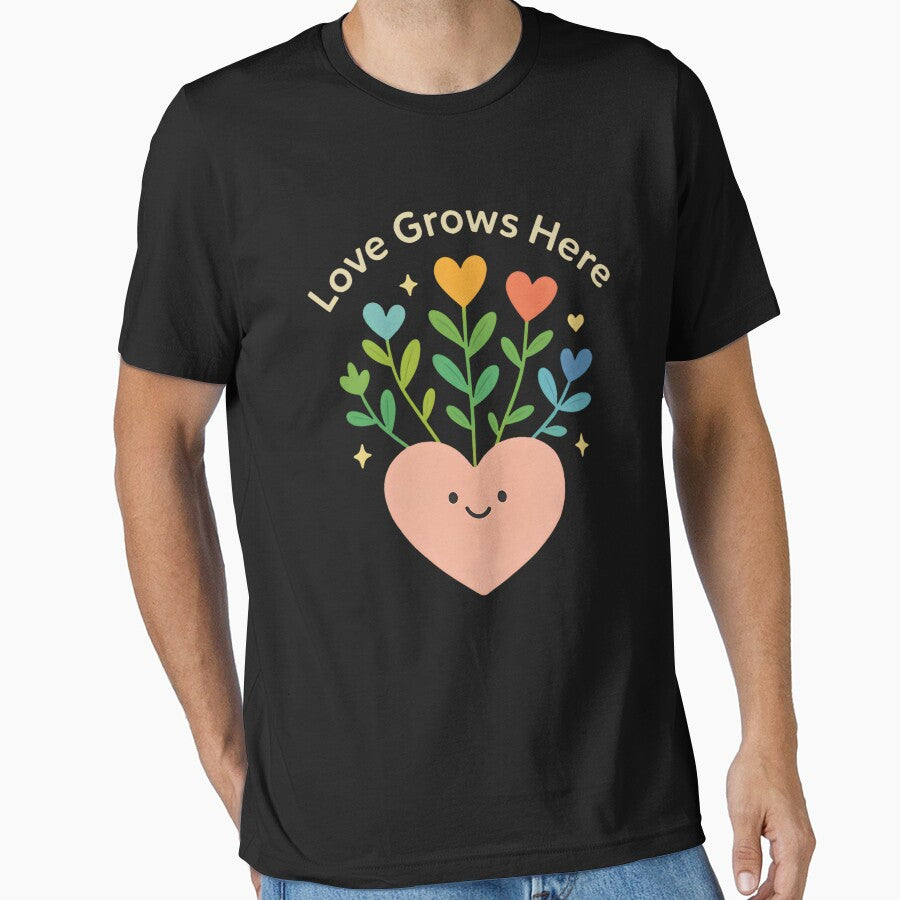 Love Grows Here - Cute Heart Garden by SidTastic