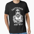 Tattooed And Wild Funny Inked Trex Animal Tattoo Lover by GrandeDuc