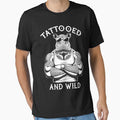 Tattooed And Wild Funny Inked Hippo Animal Tattoo Lover by GrandeDuc