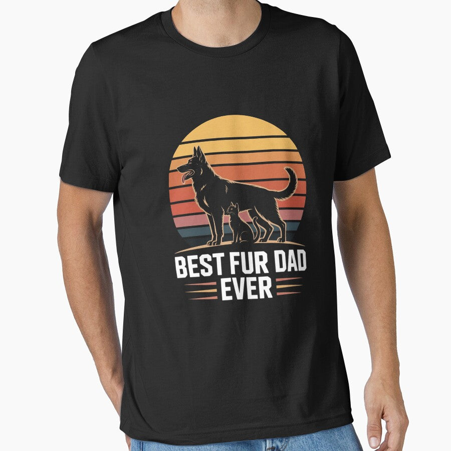 Best Fur Dad Ever for Dog And Cat Owner Men Women Kids by MuteElevent
