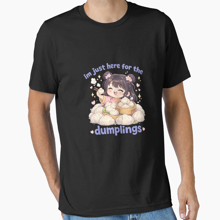 I’m Just Here for the Dumplings Cute Food Lover Quote by Aryabek