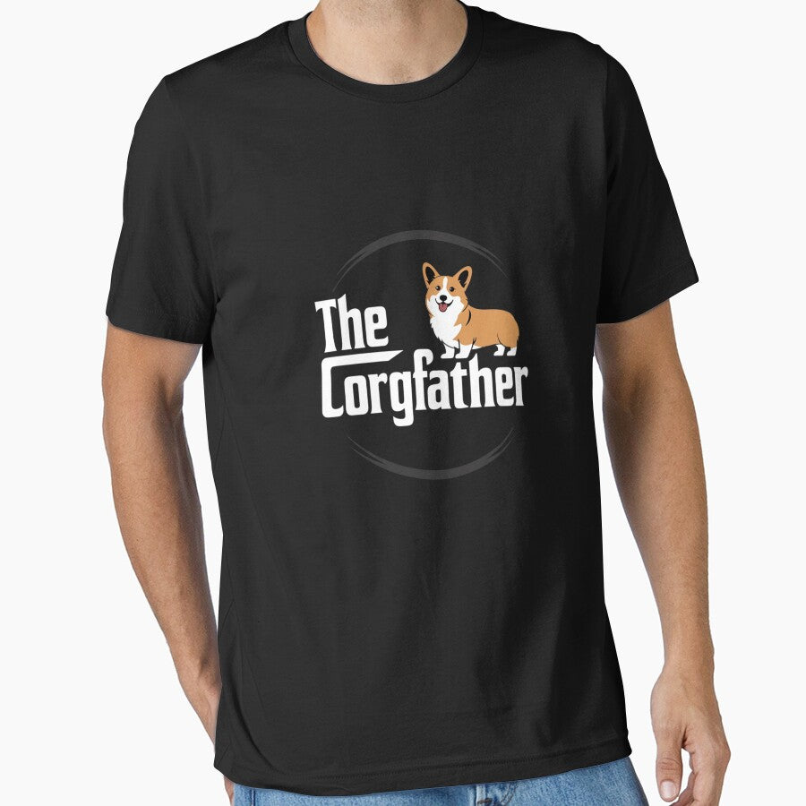 The Corgfather Dog Owner Pet Lovers Corgi Dad by angolinnArt