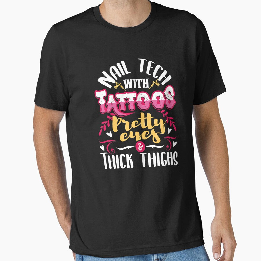Nail Tech With Tattoos Pretty Eyes Think Things Nail Artist Manicurist Nail Salon by GardNewerd