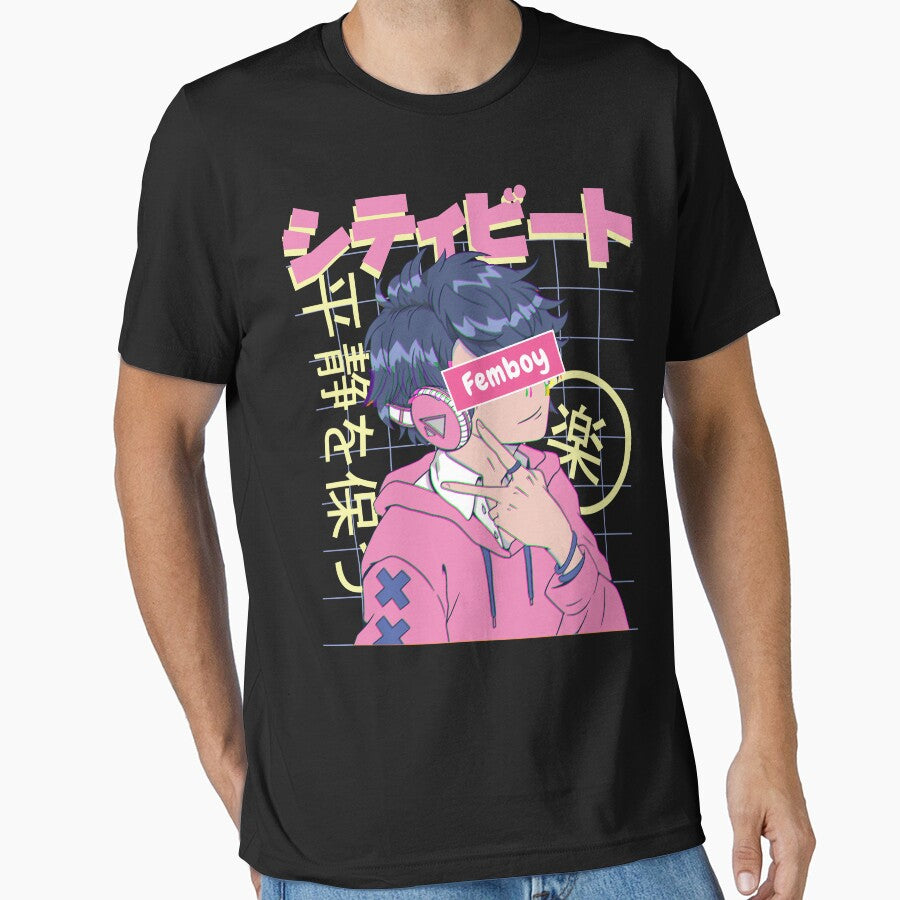 Glitch Femboy Japanese Otaku Aesthetic Pastel Anime by MrEddie10