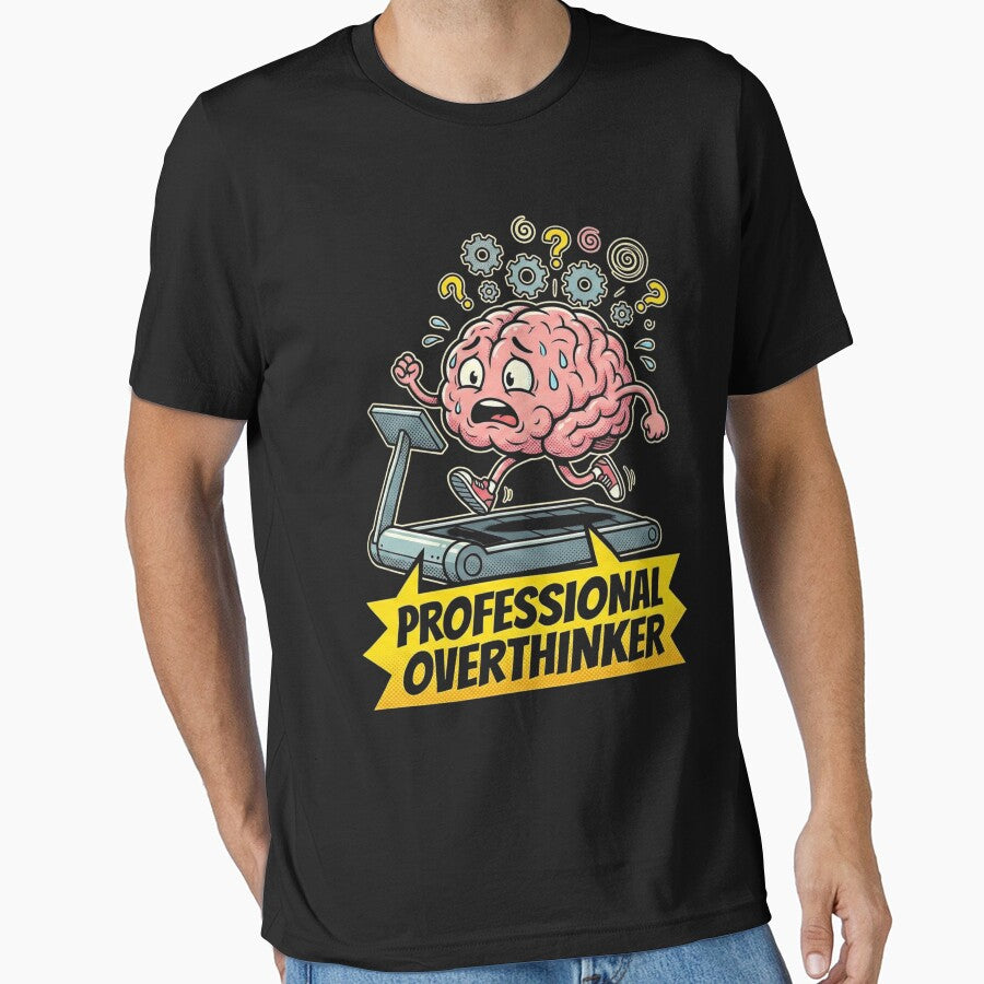 Professional Overthinker | Funny Anxiety Brain Cartoon by blakfrog