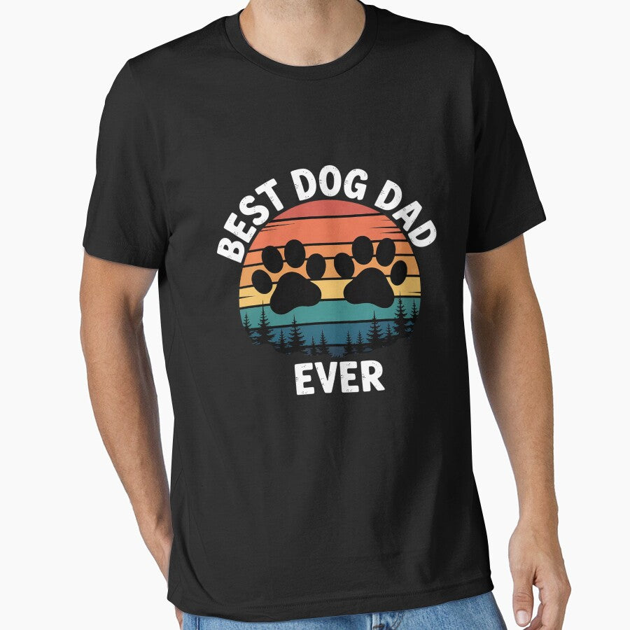 Best Dog Dad Ever Vintage Father's Day Dog Lover by skanderio