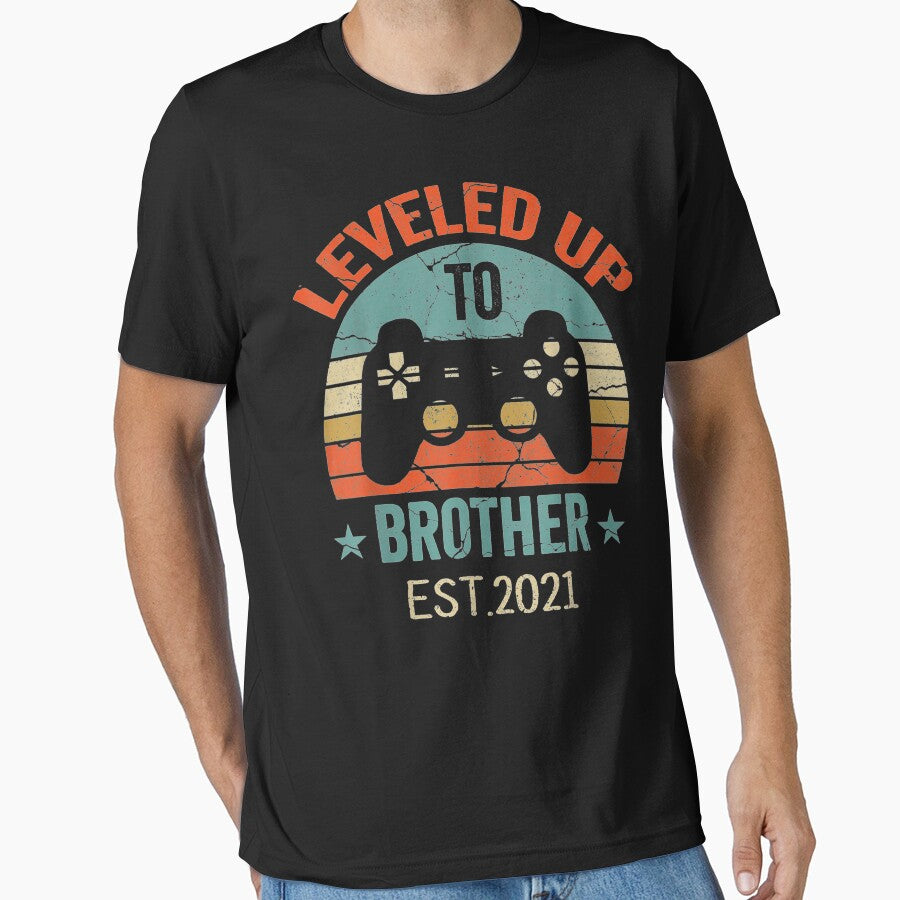 Promoted To Brother Est. 2021 2020 Leveled Up To Daddy & Dad by DanteShop