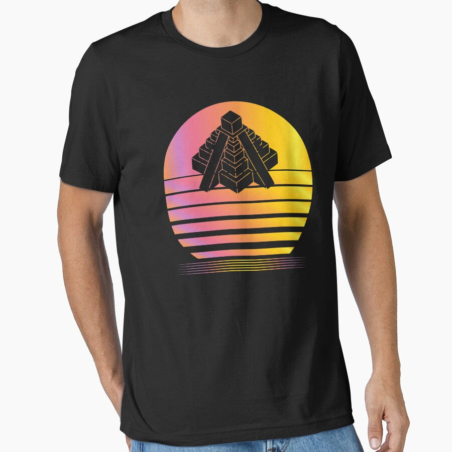 Teotihuacan Synthwave - Board Game Inspired Graphic - Tabletop Gaming  - BGG by MeepleDesign