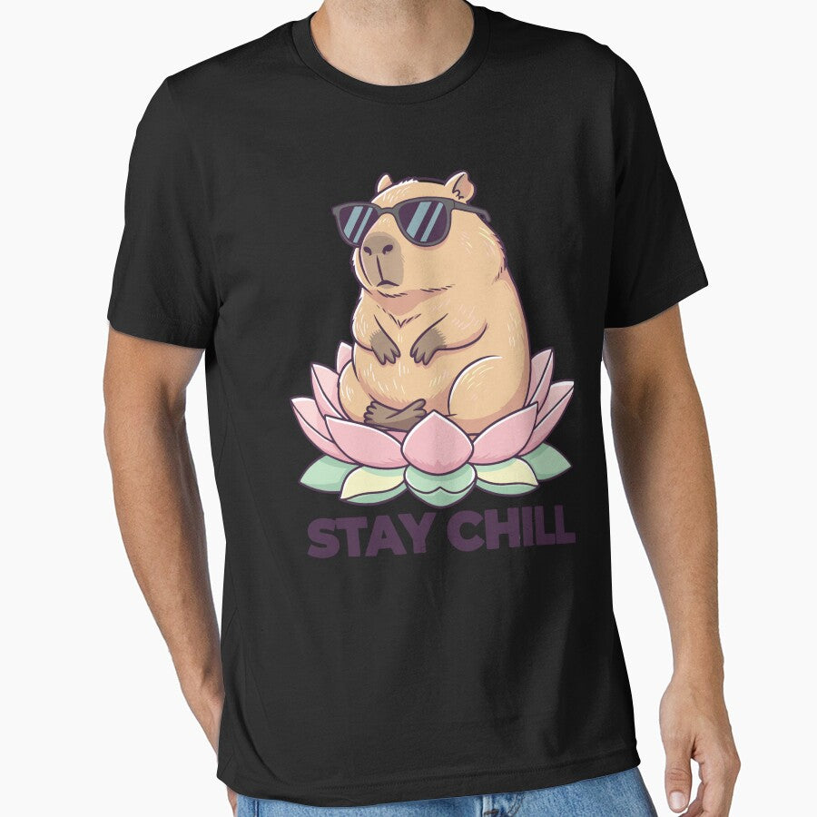 Zen Capybara: Stay Chill Lotus Edition by Evaevonechi