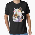 Cat Ramen Bowl Anime Japanese Noodles by MartinStudio