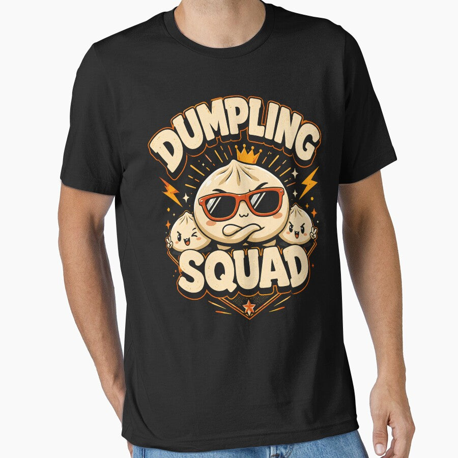 Vintage Dumpling Squad Shirt, Funny Soup Dumplings Tee, Asian Cuisine Foodie Gift for Friends or Food Lovers by THREE LITTLE BEANS
