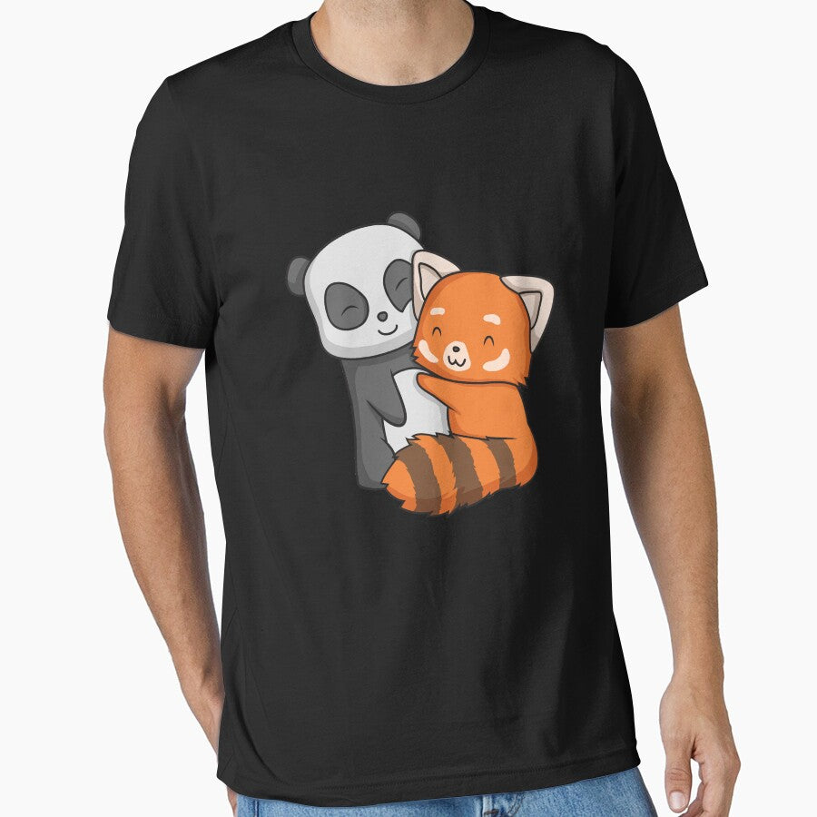 Giant Panda And Red Panda Hugging Kids Cute Panda Hug Gear by DynamicDesign