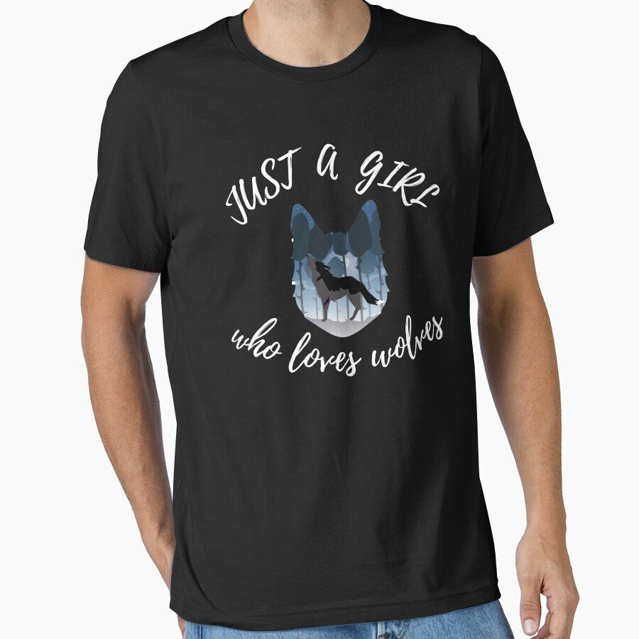 Just a Girl Who Loves Wolves Girls Gifts by DrSaou Sea