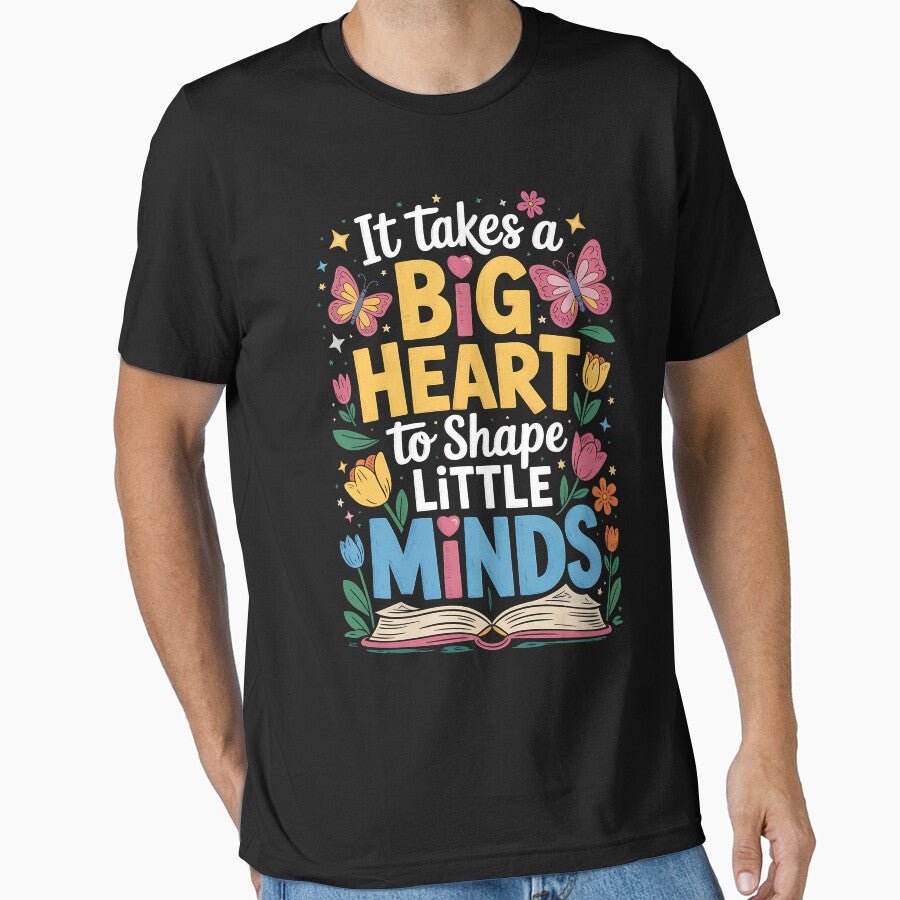 Big Heart to Shape Little Minds Teacher Floral Art by BakeryDozen