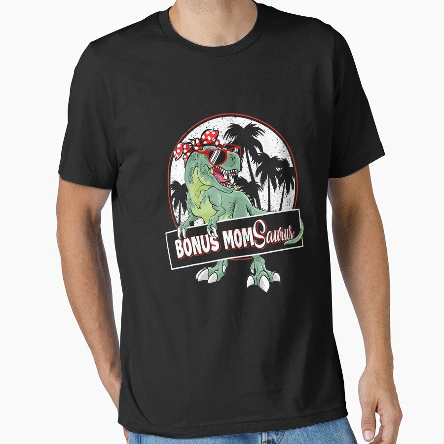 Bonus Mom Saurus T Rex Momsaurus Stepmom Matching Family T Shirt by RicharSayles