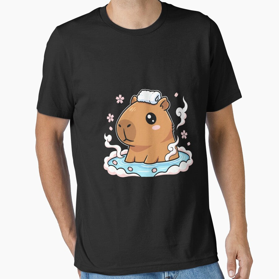 Chill Vibes Only - Kawaii Capybara Hot Spring by Merchifyme2000