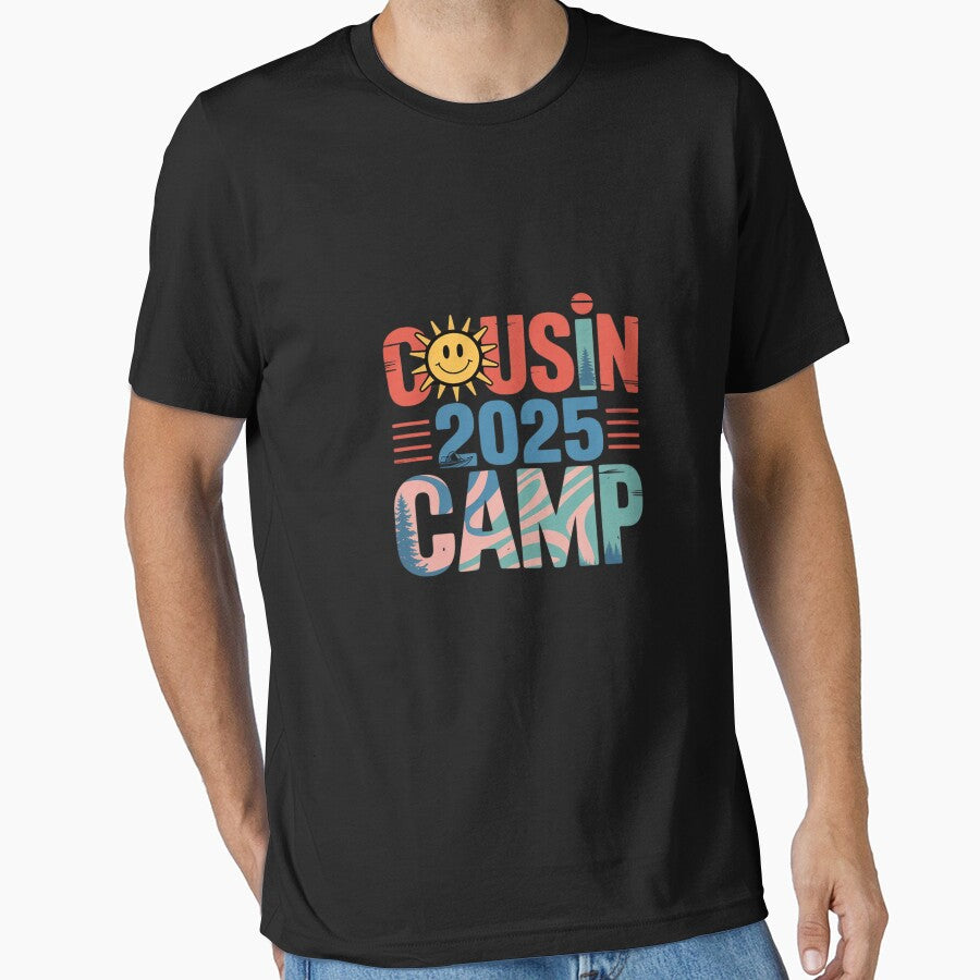 Womens Cousin Camp 2025 Camping Campfire Summer Vacation Family by angolinnArt