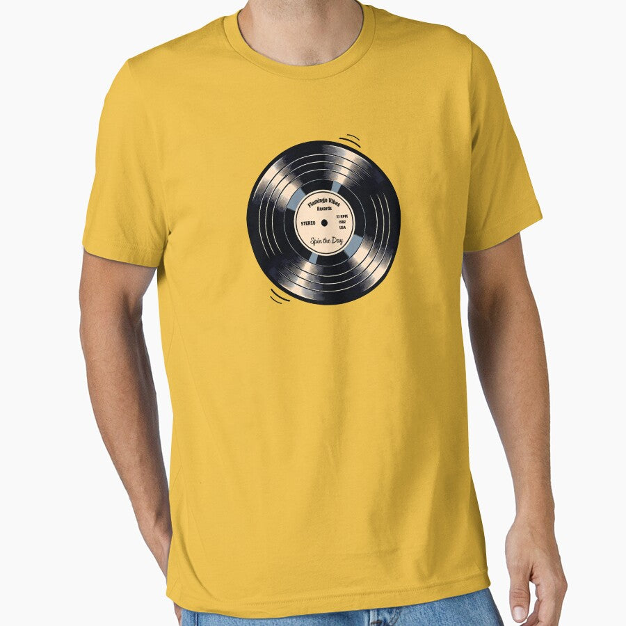 Spin the Day - Vintage Vinyl Record by FlamingoVibes