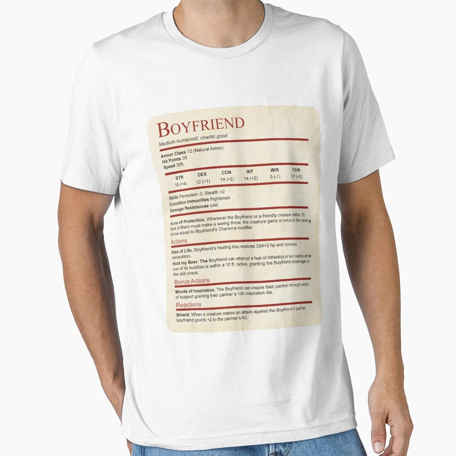 D&D Boyfriend Stat Block for Valentine or Anniversary Gift by sunburstrpg