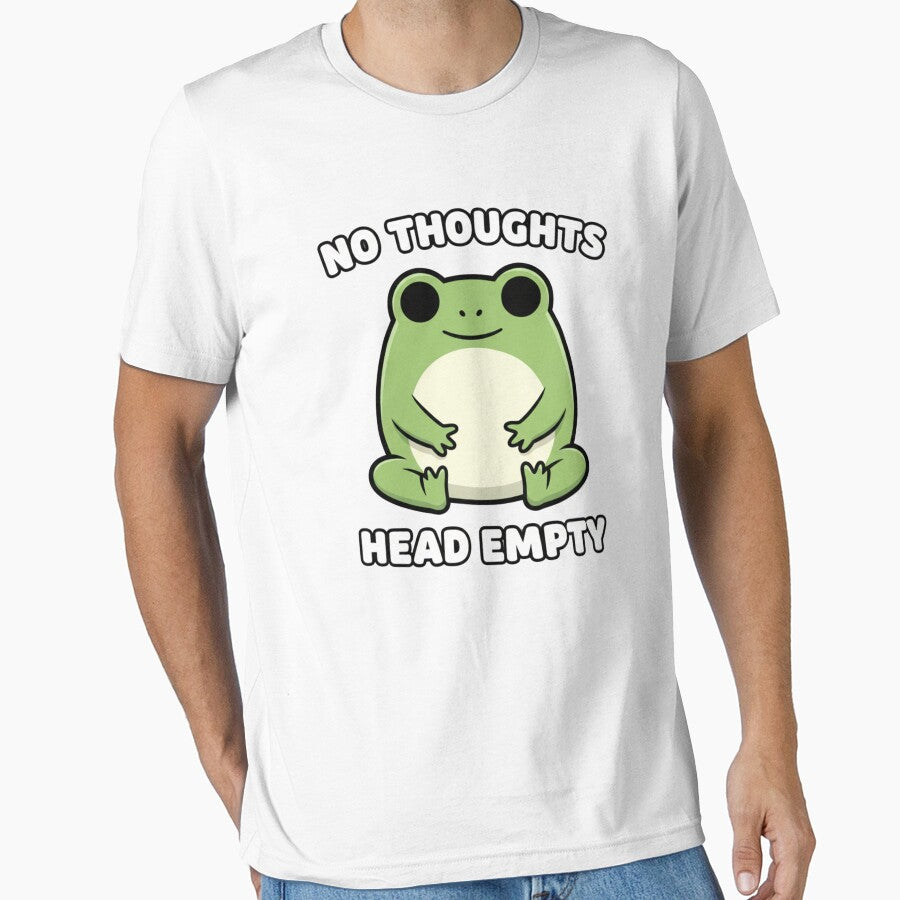 No Thoughts Head Empty Frog by  Existential
