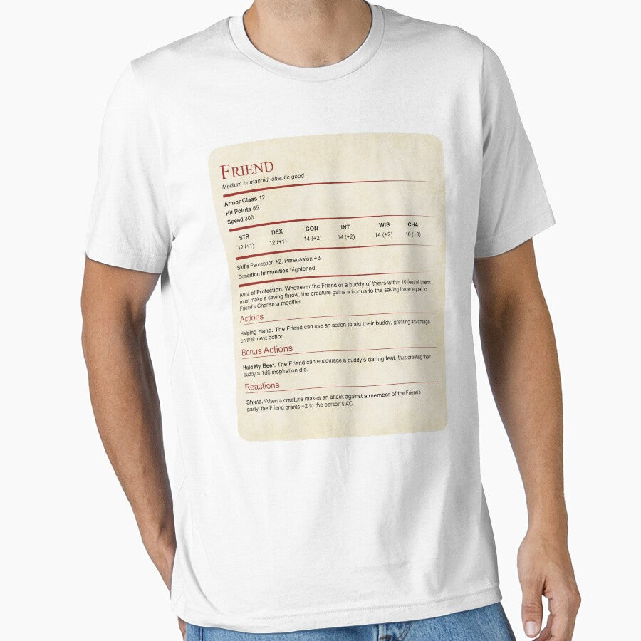 D&D Friend Stat Block for Gift by sunburstrpg