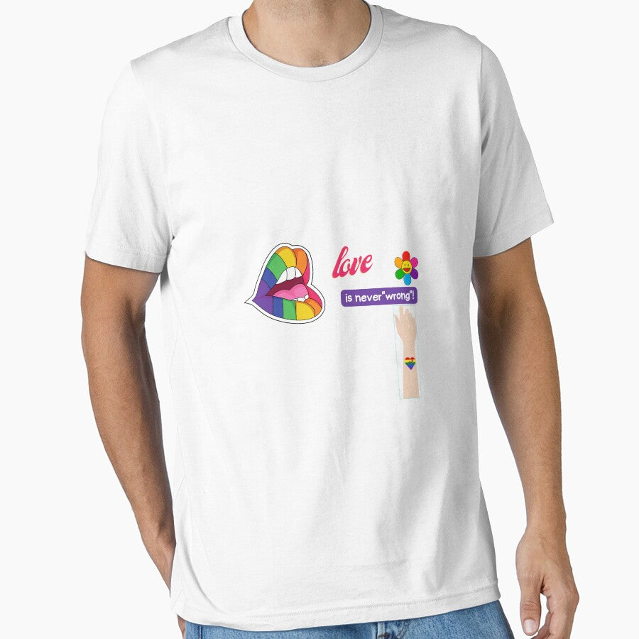 Rainbow mouth of love with phrases is never "wrong" by Jibshop ⭐⭐⭐⭐⭐