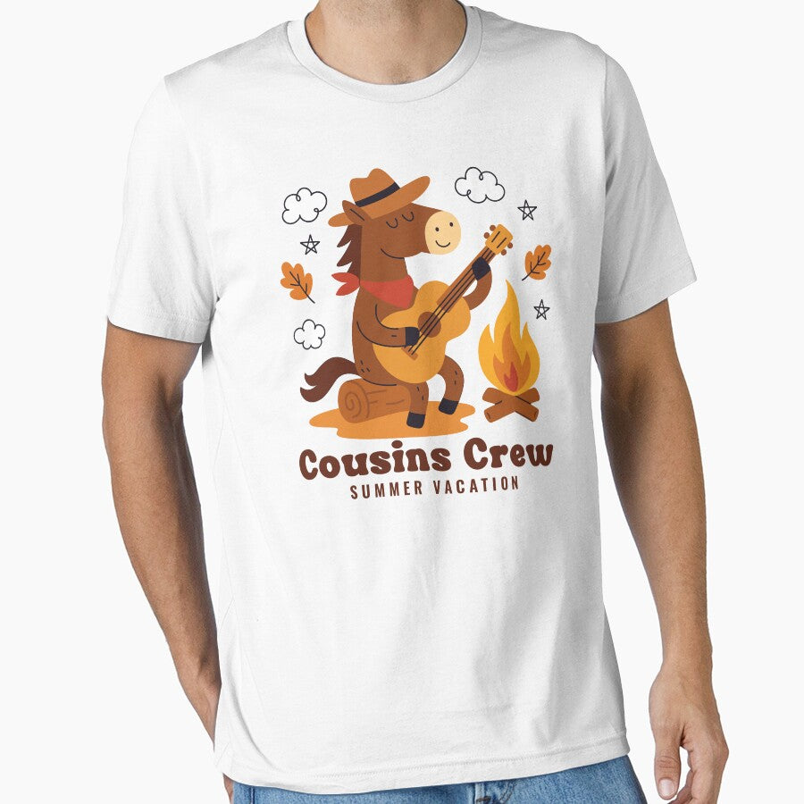 Cousins Crew Summer Vacation Camping Shirt – Cute Cowboy Family Trip Matching Outfit by PixelWaveBD