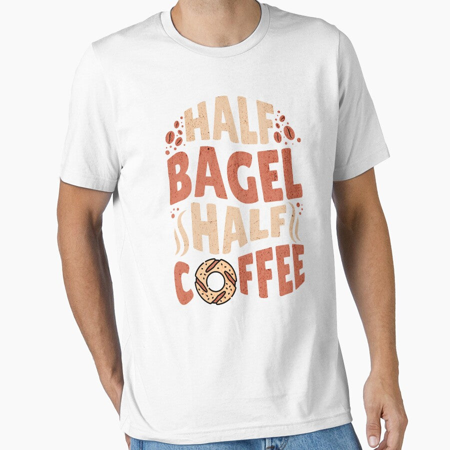 Half Coffee Half Bagel Breakfast Lovers by knittybynatured
