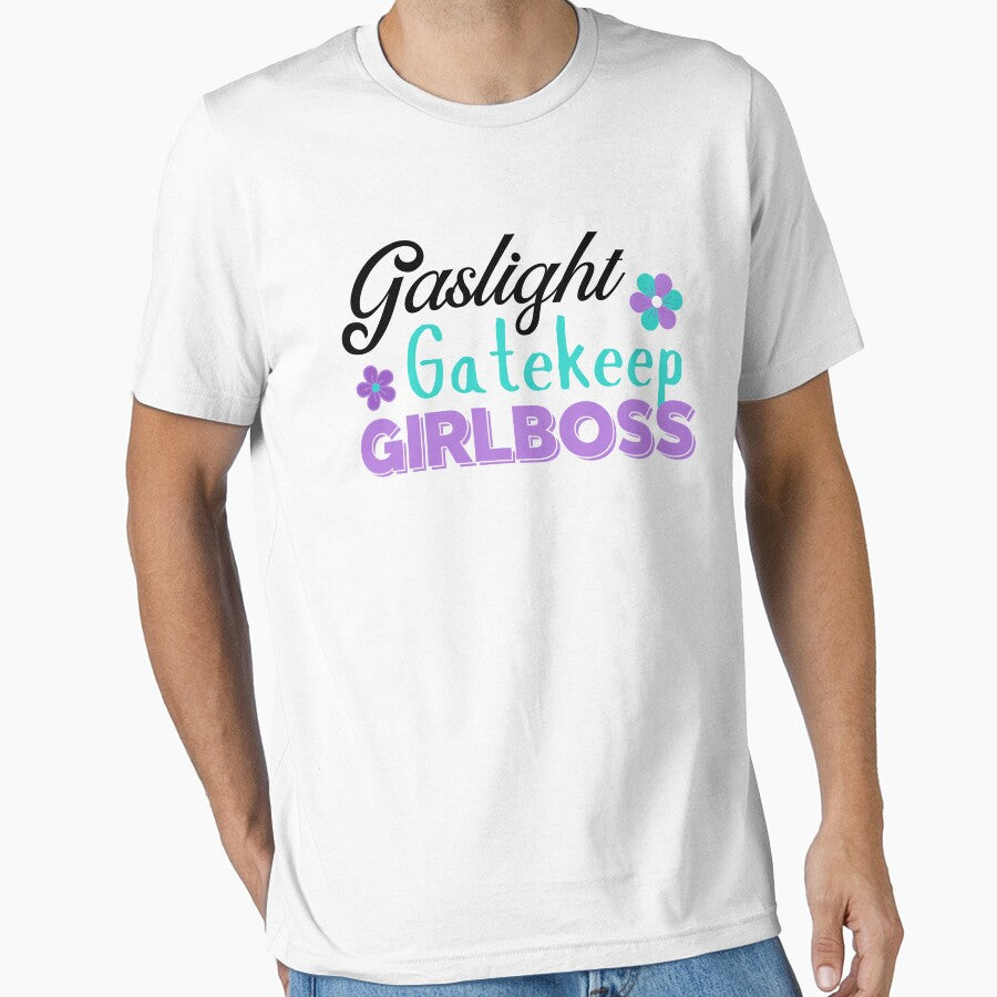 Teal Purple Sarcastic Gaslight Gatekeep Girlboss | Funny Quote for Women by MiaDelelai