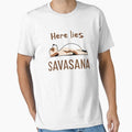 HERE LIES SAVASANA Funny Dog Yoga by LyricsWear