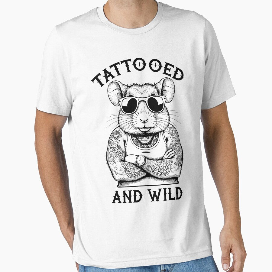 Tattooed And Wild Funny Inked Hamster Animal Tattoo Lover by GrandeDuc